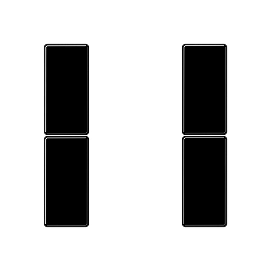 Tastafdekking compleet 2-voudig A500 zwart KNX