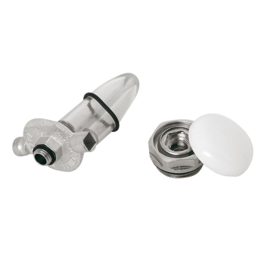 Radiatoraftapper 1/2" Cachet design wit met sleutel VVE=10