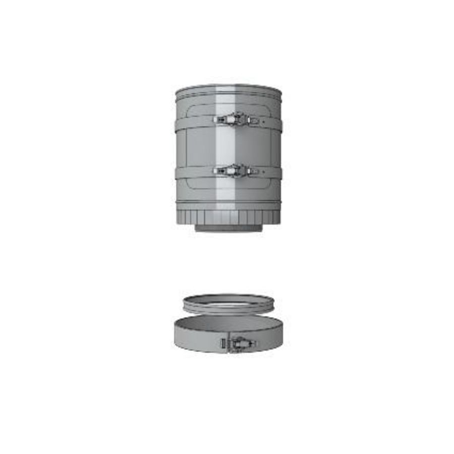 Inspectie-element RVS Ø200/1300, L=265, recht