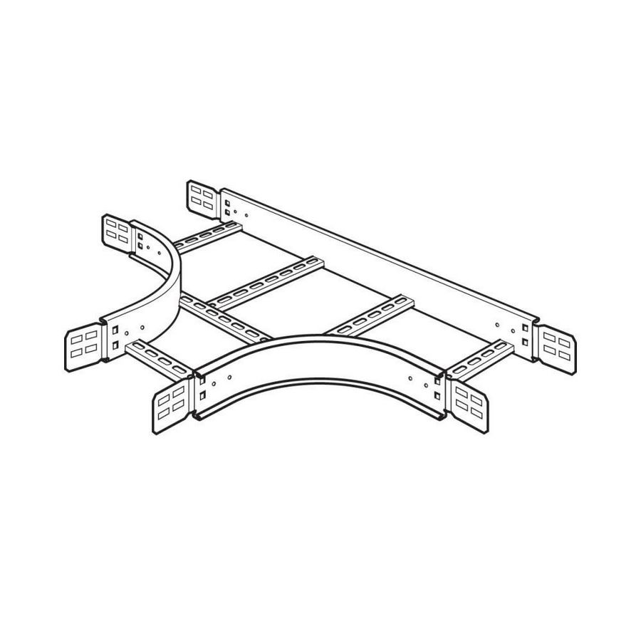 T-stuk RVS316 B400 H125