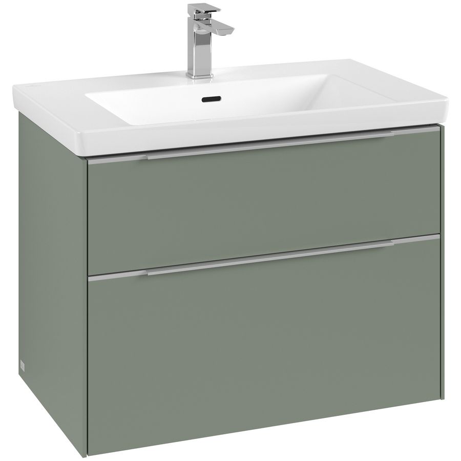 Wastafelonderkastkast SUBWAY 3.0 772x576x478mm Soft Green C574L0AF greep alu. glans