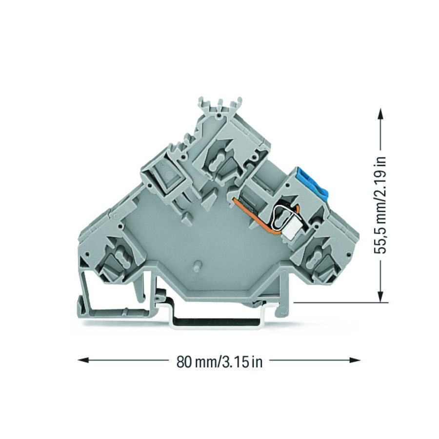 2-draads actuatorvoedingsklem gekl. invoer 2,5mm² VVE=10