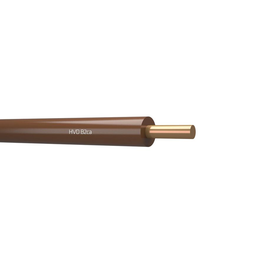 Doos a 100m. installatiedraad halogeenvrij H07Z1-U HVD B2ca 70C 450/750V bn# 2,5mm² (Bruin)