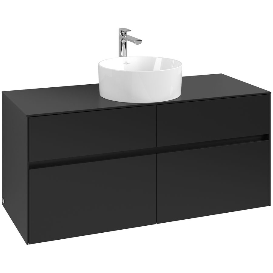 Wastafelonderkast Collaro 1200x548x500mm Volcano Black C041B0VL