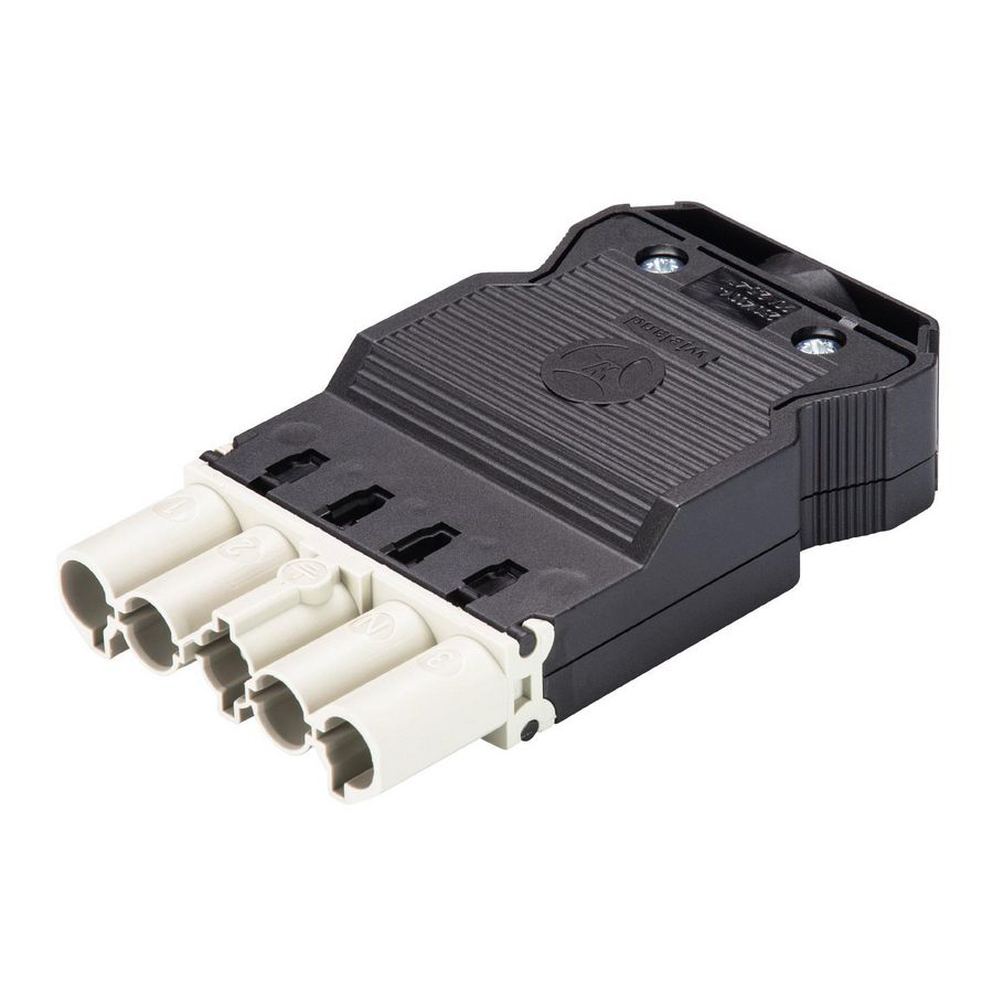 Kabelsteker GST18I5 male grijs schroef VVE=50