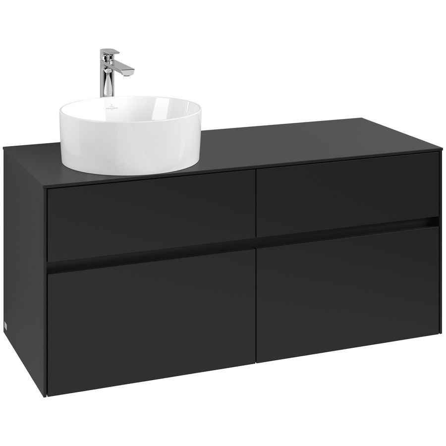 Wastafelonderkast Collaro 1200x548x500mm Volcano Black C042B0VL