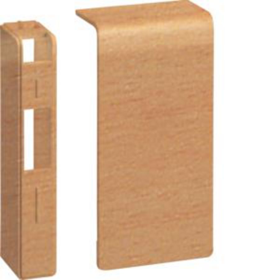 Eindstuk L/R voor goot 80mm hoog SL beuken