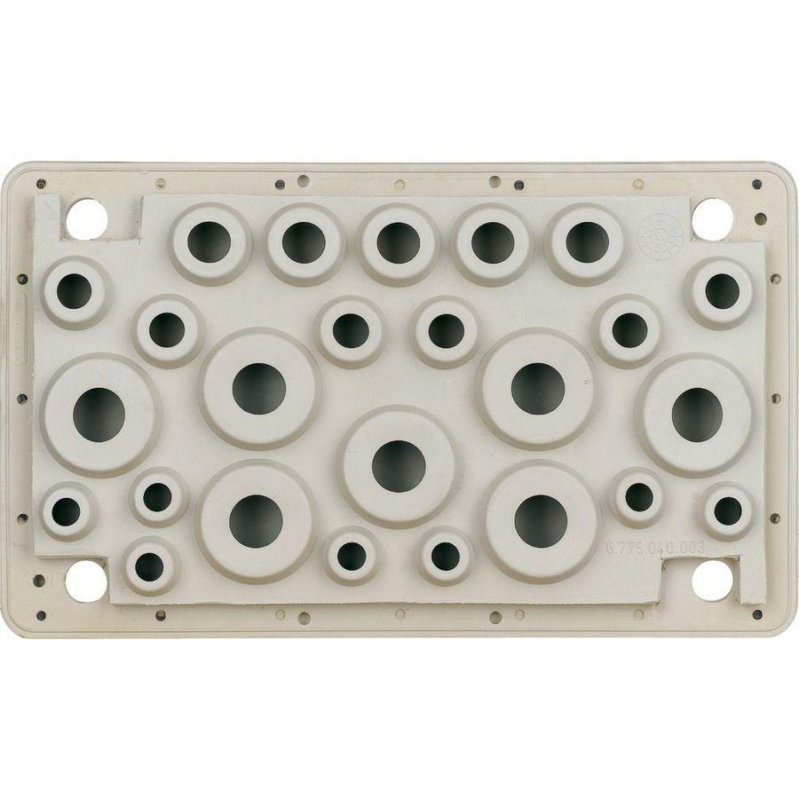 Flensplaat UFK 2K-doorsteek 8xM20 6xM25 5xM32 7xM40