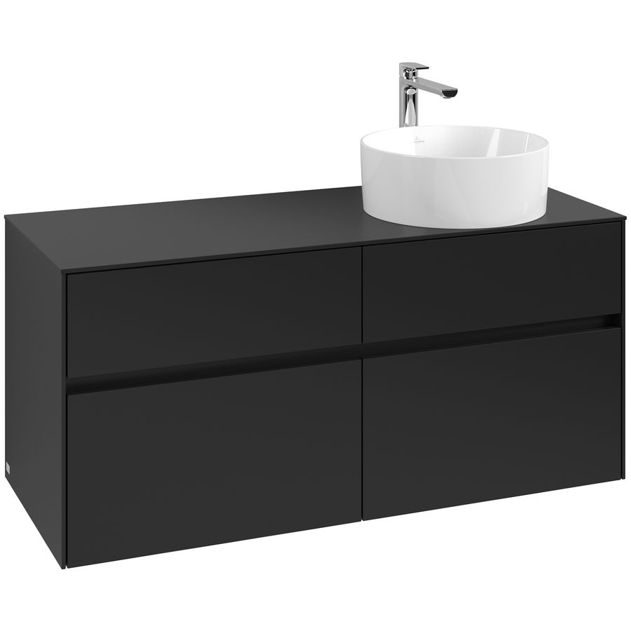 Wastafelonderkast Collaro 1200x548x500mm Volcano Black C04300VL