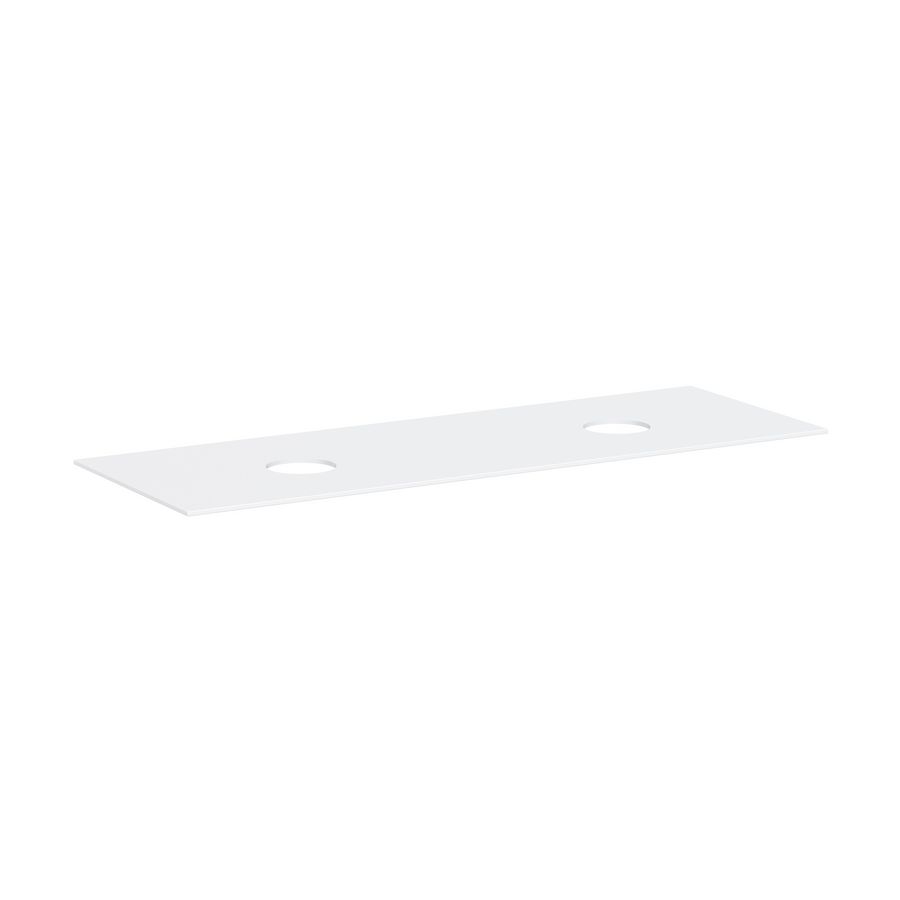 Console Xevolos E 1570/550 2 uitsparingen waskom z. kraangat mat wit