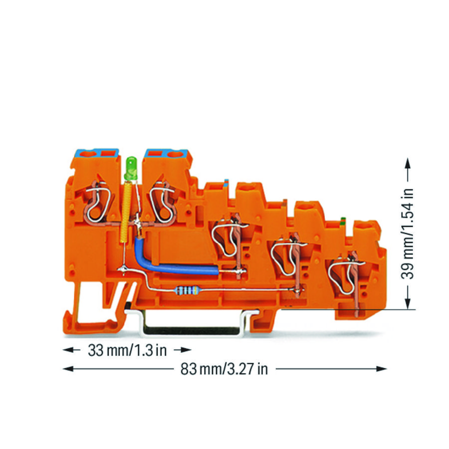4-draads initiatorvoedingsklem LED 270-574/281-483 VVE=10