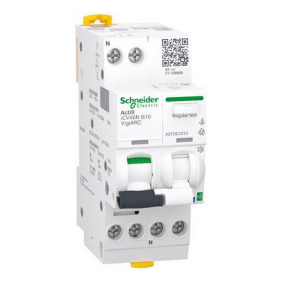 Active Vlamboogbev. RCBO Acti9 iCV40N ARC 1-polig + Nul 10A B cu