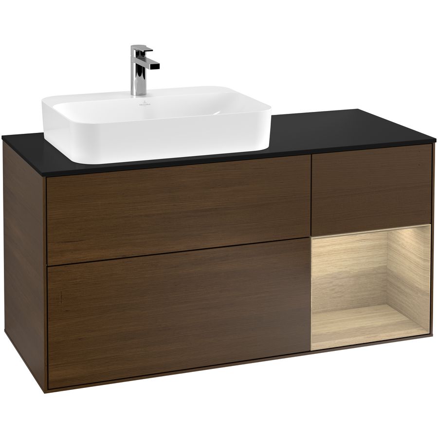 Wastafelonderkast Finion 1200x603x501mm W.Veneer F402PCGN