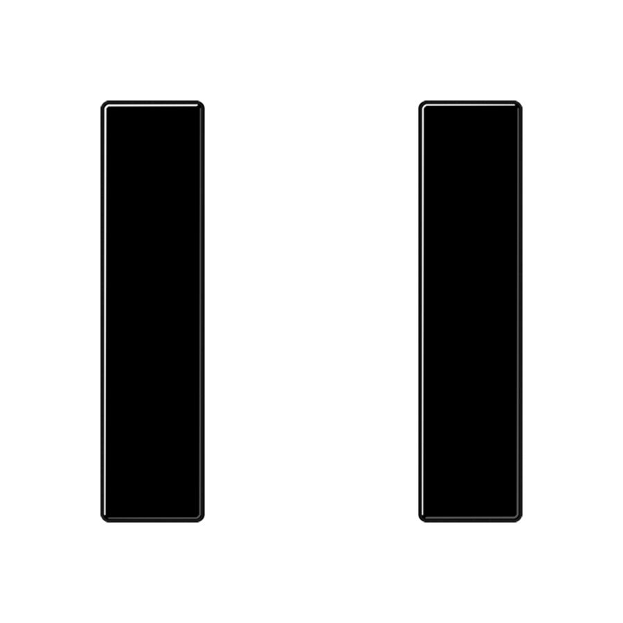 Tastafdekking compleet 1-voudig A500 zwart KNX