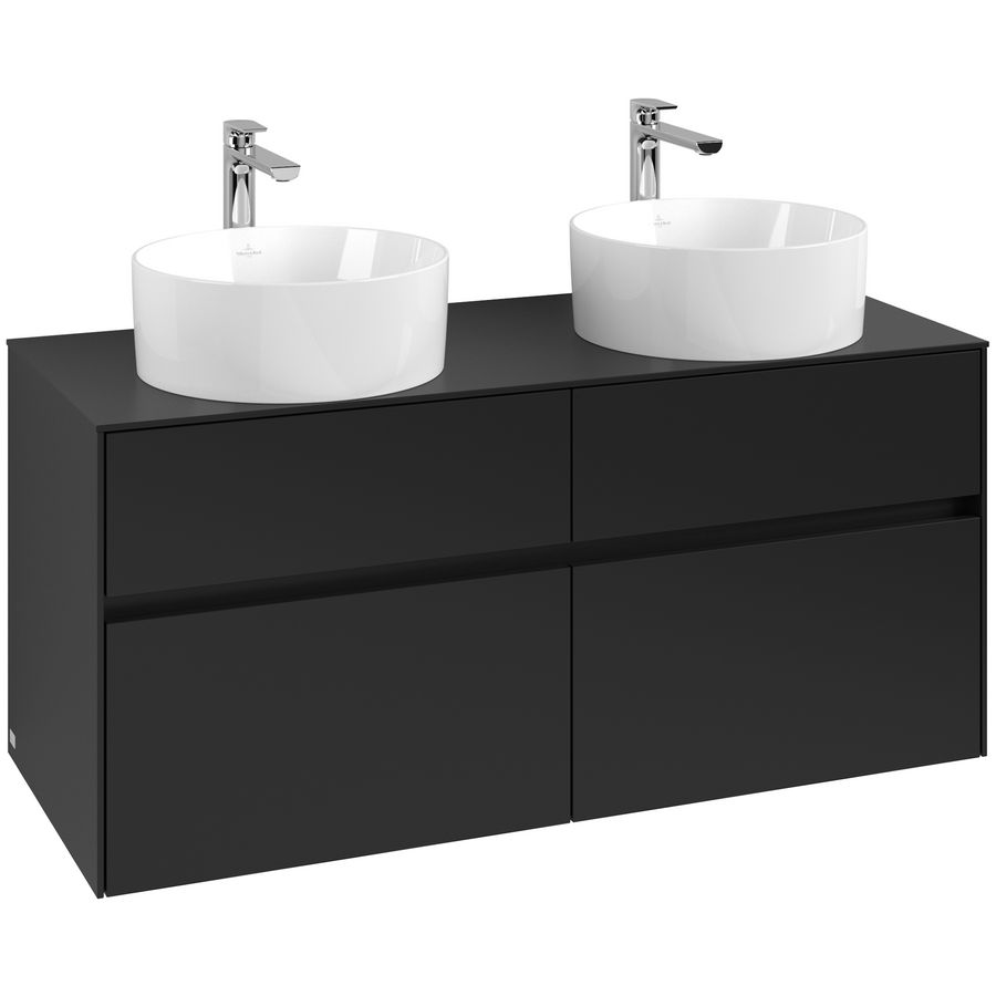 Wastafelonderkast Collaro 1200x548x500mm Volcano Black C044B0VL