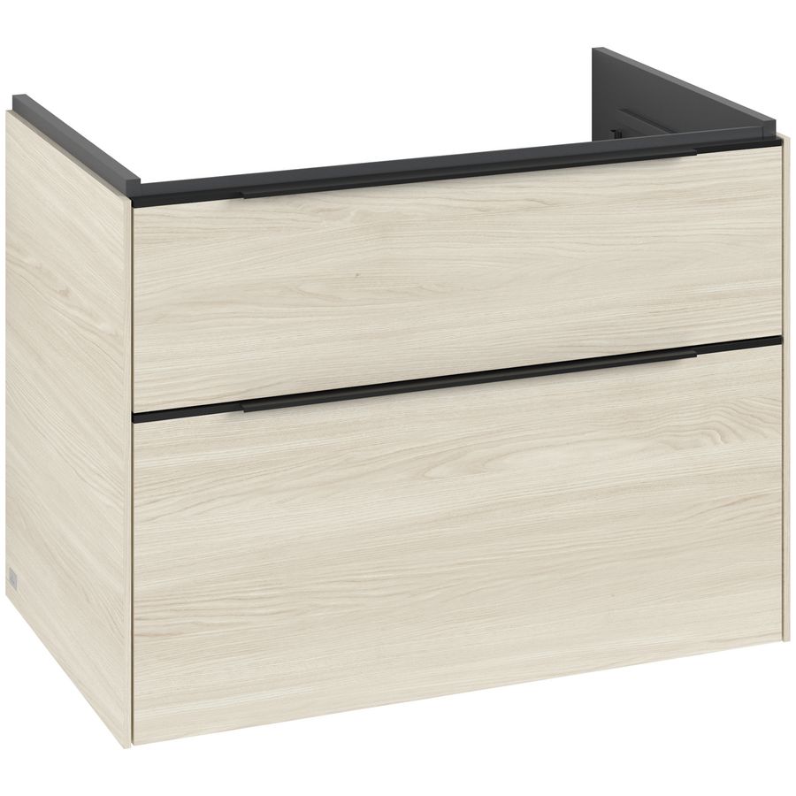 Wastafelonderkastkast SUBWAY 3.0 772x576x478mm White Oak C574L1AA greep Volcano Black