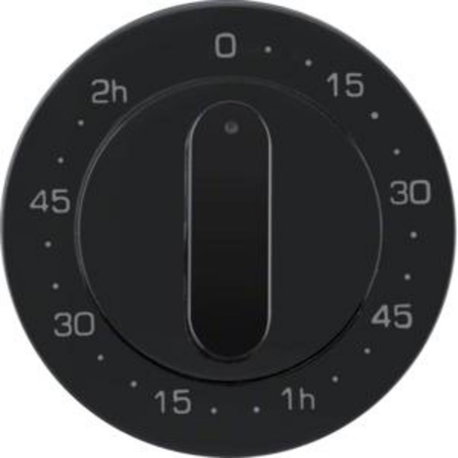 Afdek. mech. tijdschakelklok 120min berker R.1/R.3/R.8 zwart