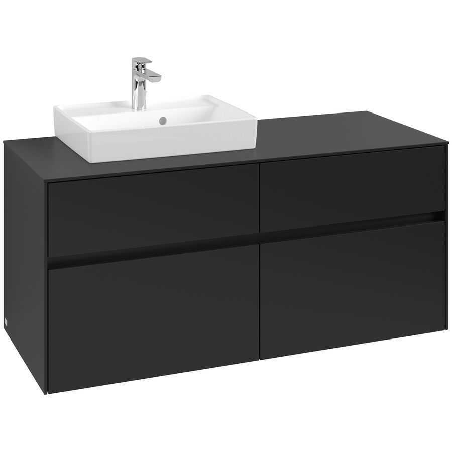 Wastafelonderkast Collaro 1200x548x500mm Volcano Black C071B0VL