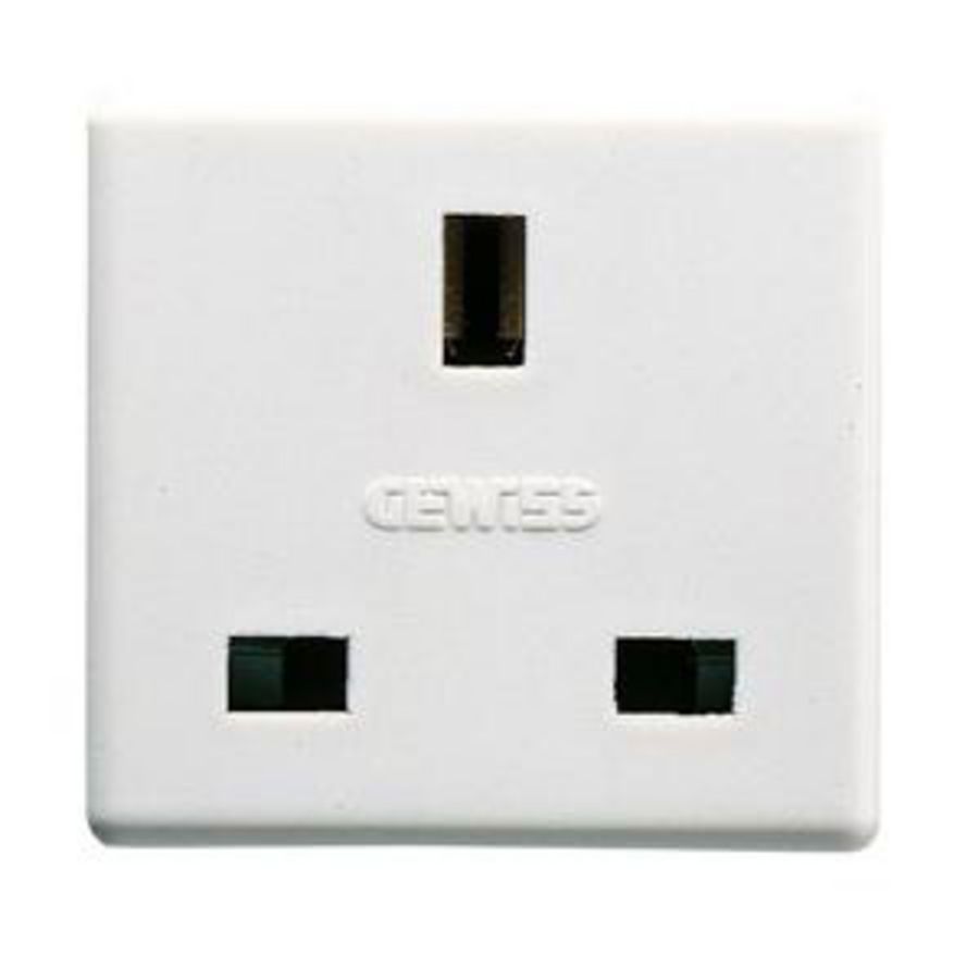 BRITISH STANDARD SOCKET-OUTLET 250V ac-2P+E 13A-2 MODULE