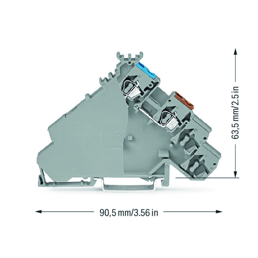 4-draads initiatorvoedingsklem 2,5mm² 280-587 VVE=20