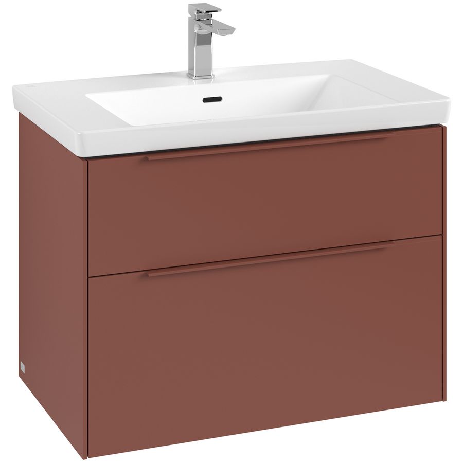 Wastafelonderkastkast SUBWAY 3.0 772x576x478mm Wine Red C57402AH greep monochroom