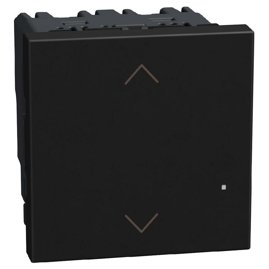 Light Now WN - rolluikschakelaar 2 modules - zwart