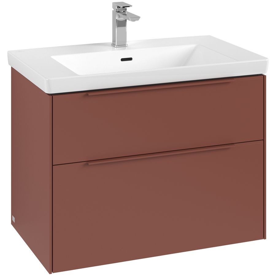 Wastafelonderkastkast SUBWAY 3.0 772x576x478mm Wine Red C574L2AH greep monochroom