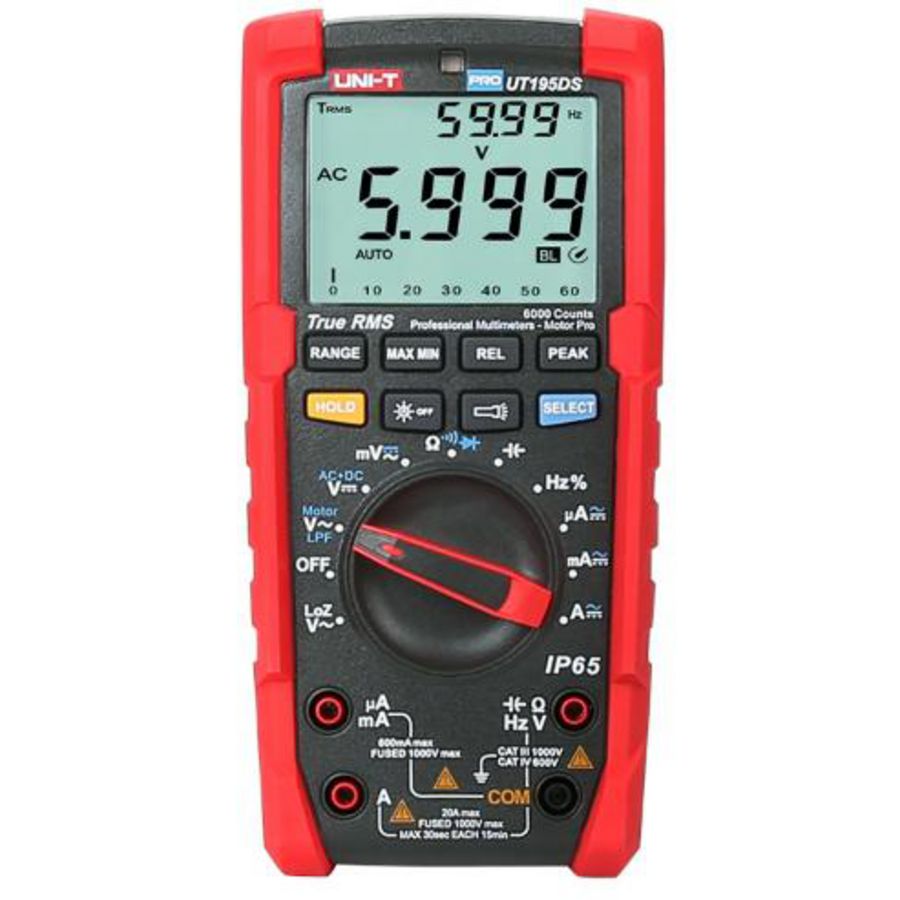 Robuuste IP65 True RMS multimeter met draaiveld meting en pe