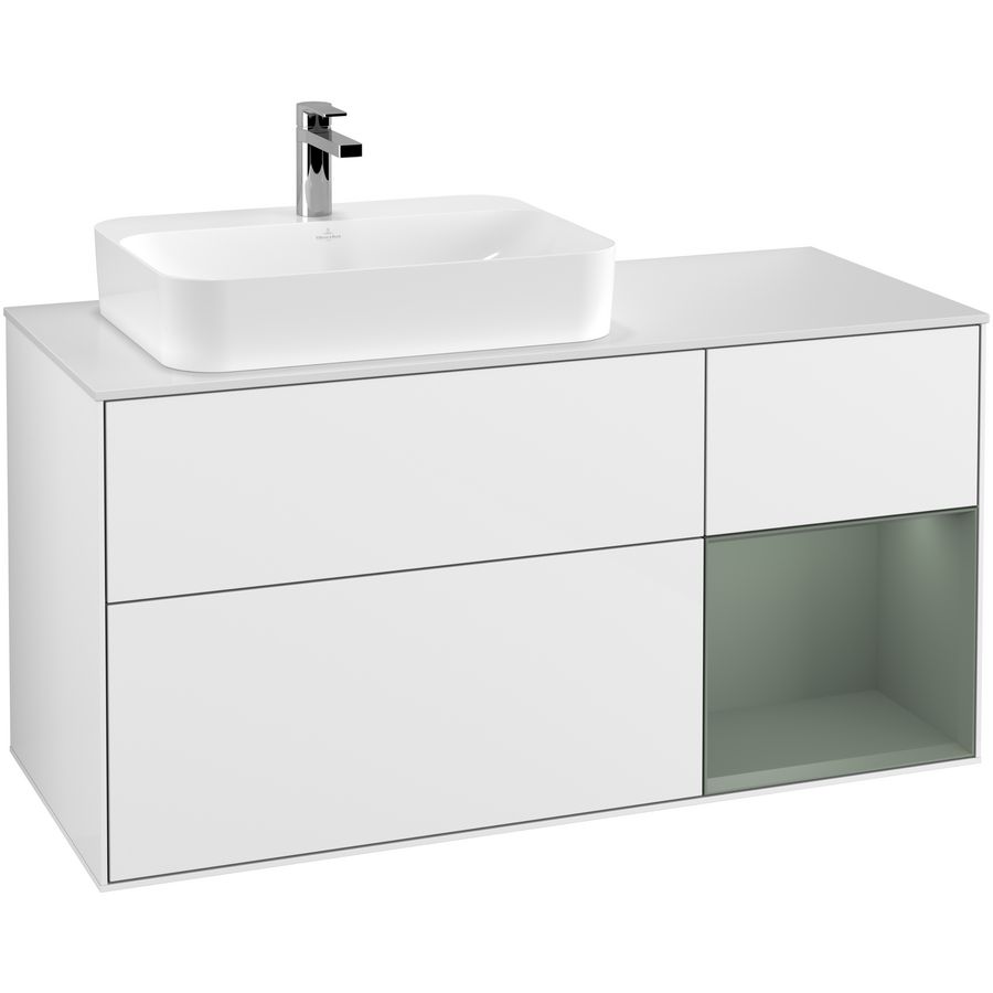 Wastafelonderkast Finion 1200x603x501mm G.White.L F401GMGF