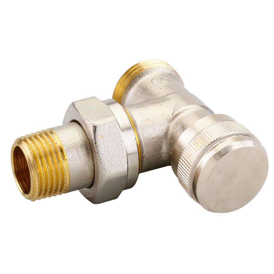 RLV-S voetventiel 1/2" DN15 haaks Buitendraad