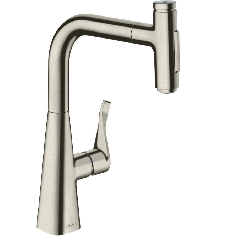 Keukenmengkraan Metris S M71 ST uittrekbare uitloop 73822800 rvs look