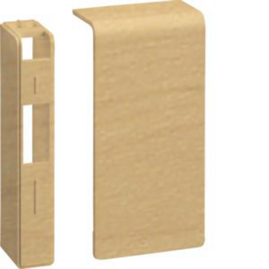 Eindstuk L/R voor goot 80mm hoog SL esdoorn