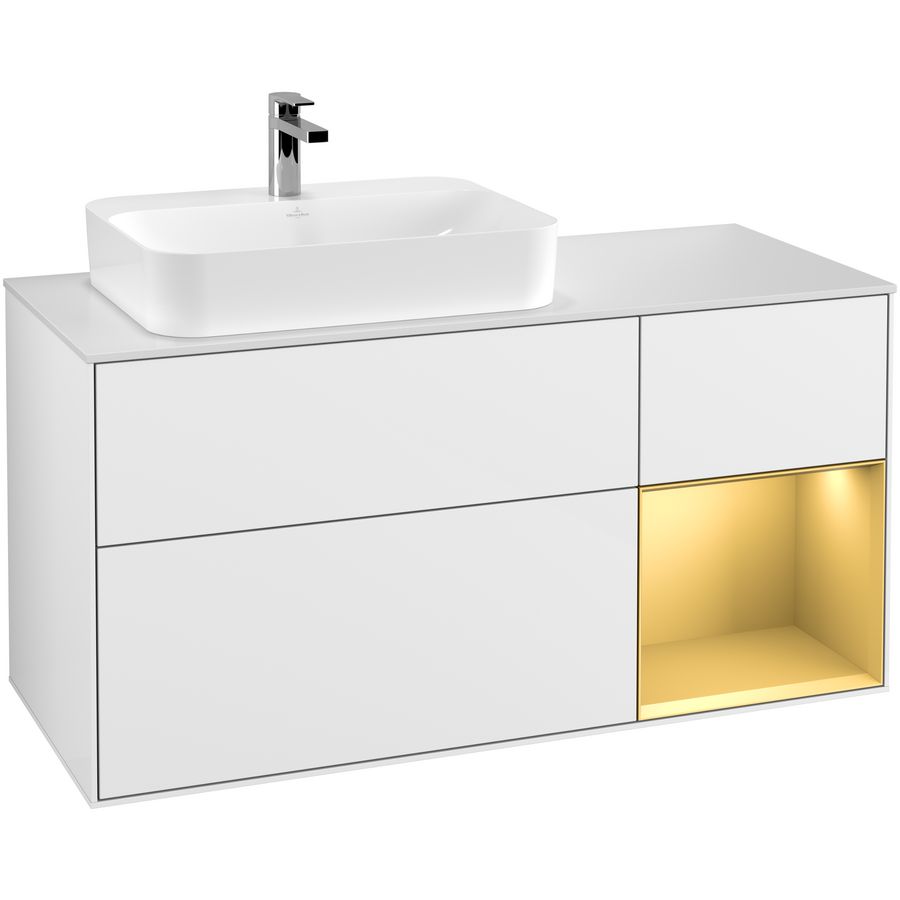 Wastafelonderkast Finion 1200x603x501mm G.White.L F401HFGF