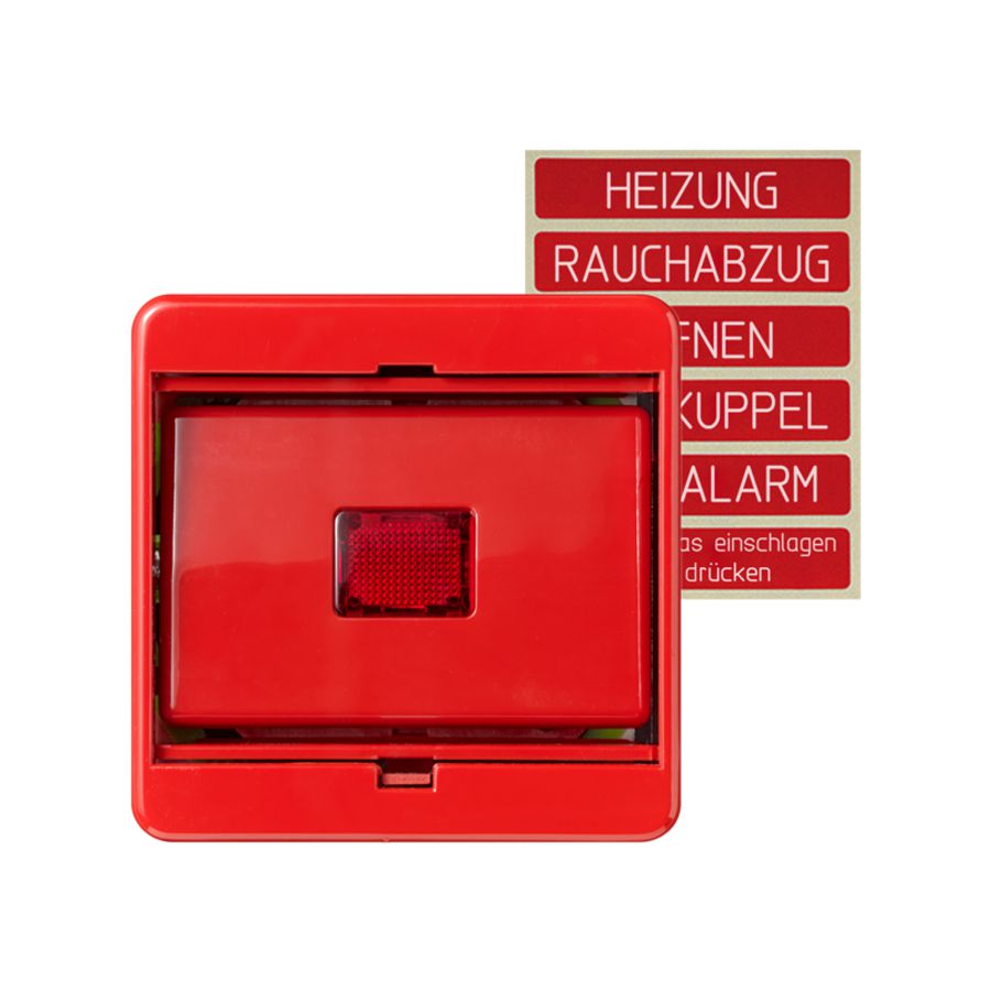 Afdekking met glas rood 561GLRT