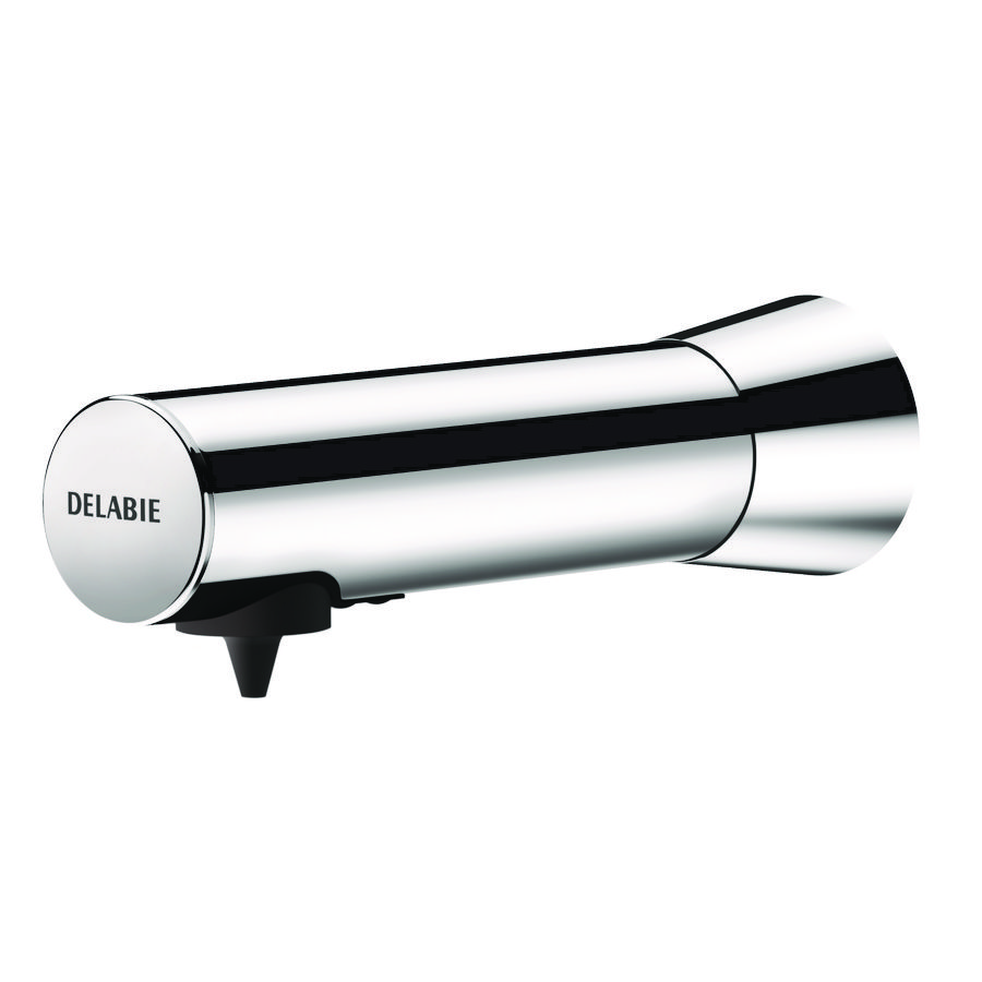 Verdeler elektr. vloeib. zeep/schuim RVS 304 verchr.