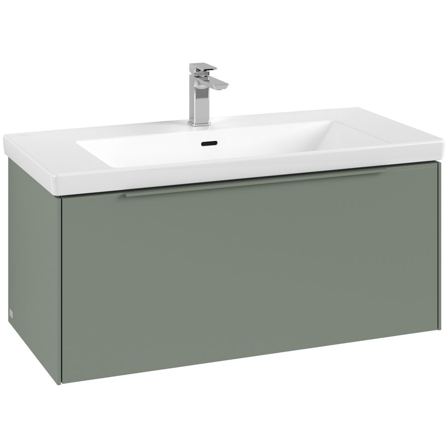 Wastafelonderkastkast SUBWAY 3.0 973x429x478mm Soft Green C56902AF greep monochroom