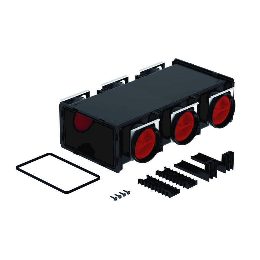 ComfoCube Flex luchtverdeelunit aansluitingen 6x Ø90mm