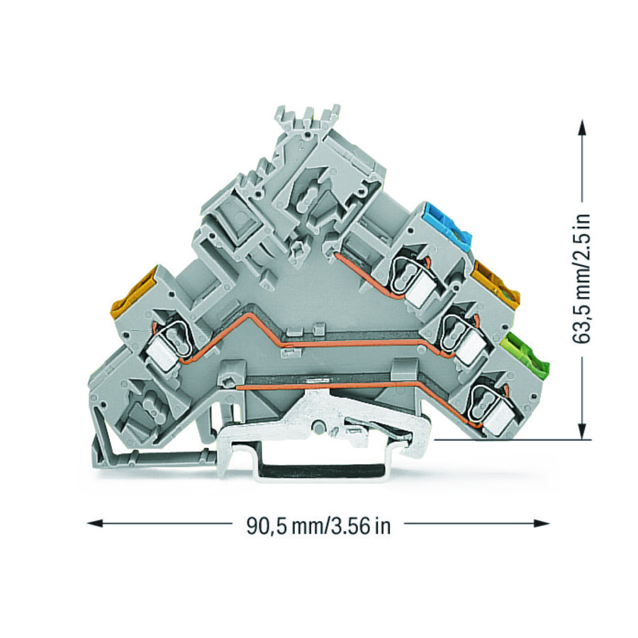 3-draads actuatorklem PE gekleurde invoer 280-572 VVE=50