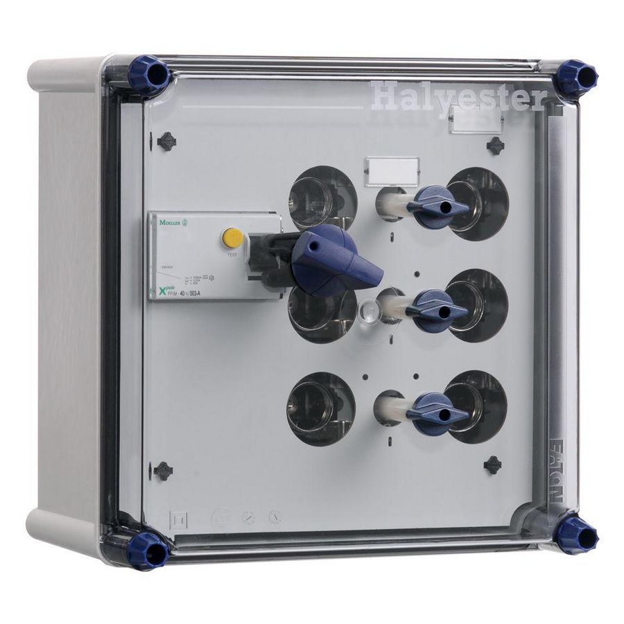 Licht-en krachtgr.kast ALS 40A 30mA +3L+1K+rails