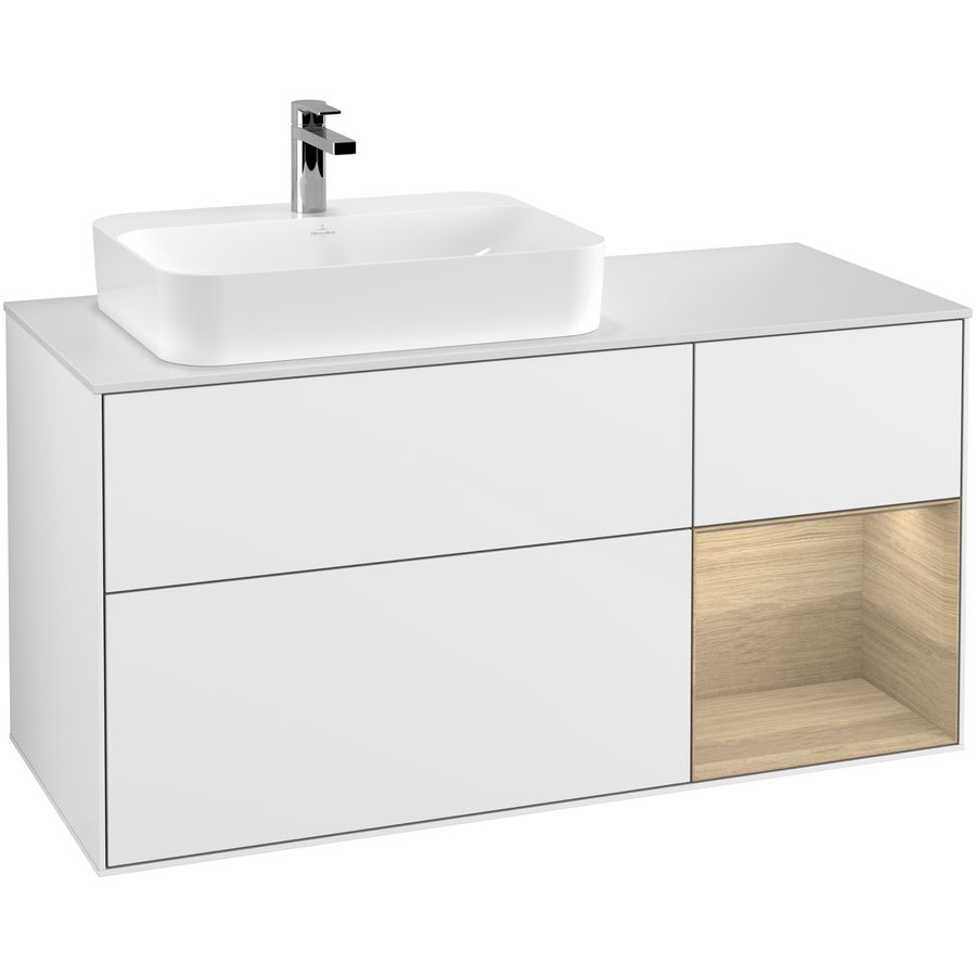 Wastafelonderkast Finion 1200x603x501mm G.White.L F401PCGF