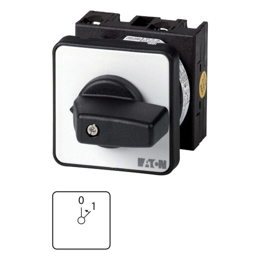 Aan-tipschakelaar 1 cont. 20A frontplaat 0<1 45° mid