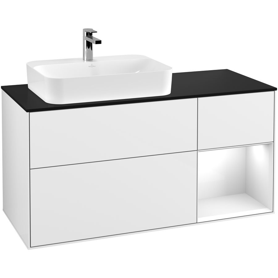 Wastafelonderkast Finion 1200x603x501mm G.White.L F402GFGF
