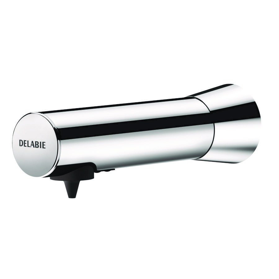 Verdeler elektr. muur vloeib. zeep/schuim 1L RVS chroom