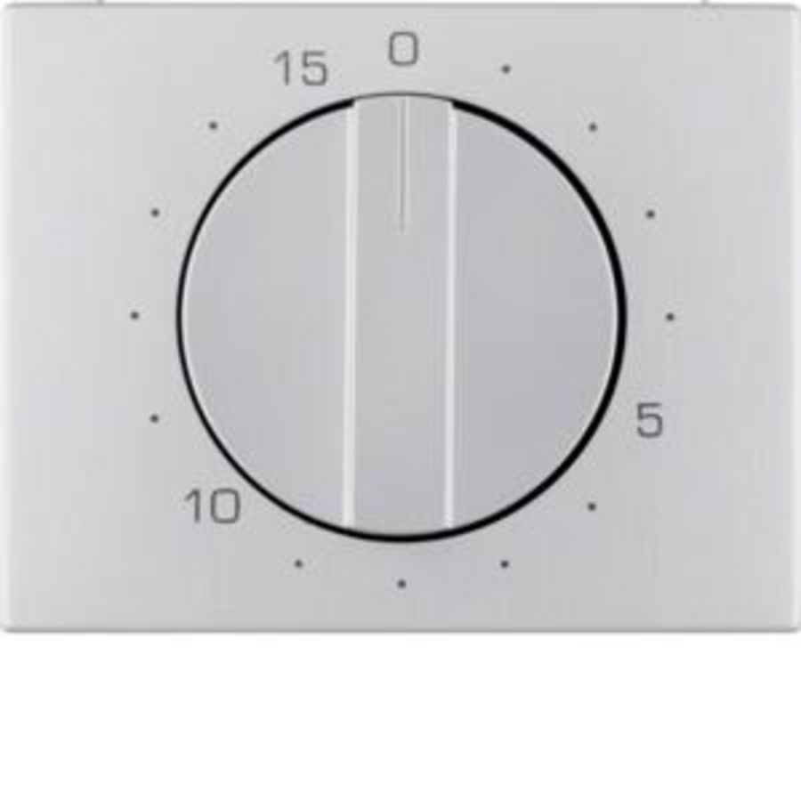 Afdek. mech. tijdschakelklok 15 min berker K.1/K.5 aluminium