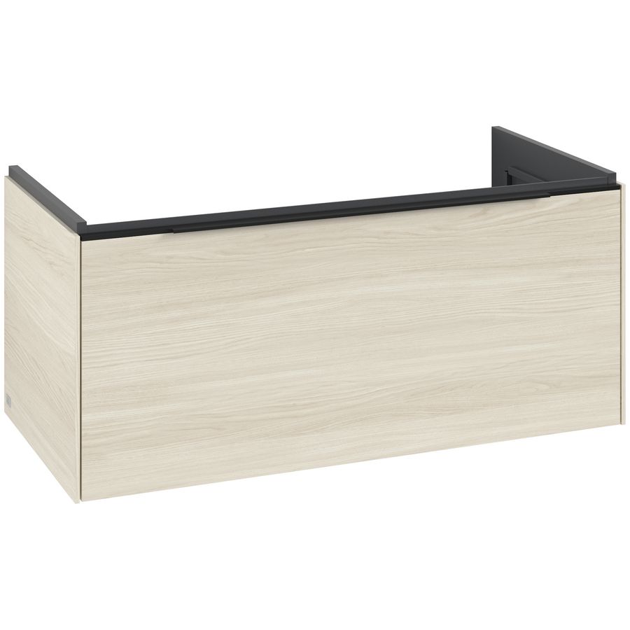 Wastafelonderkastkast SUBWAY 3.0 973x429x478mm White Oak C56901AA greep Volcano Black
