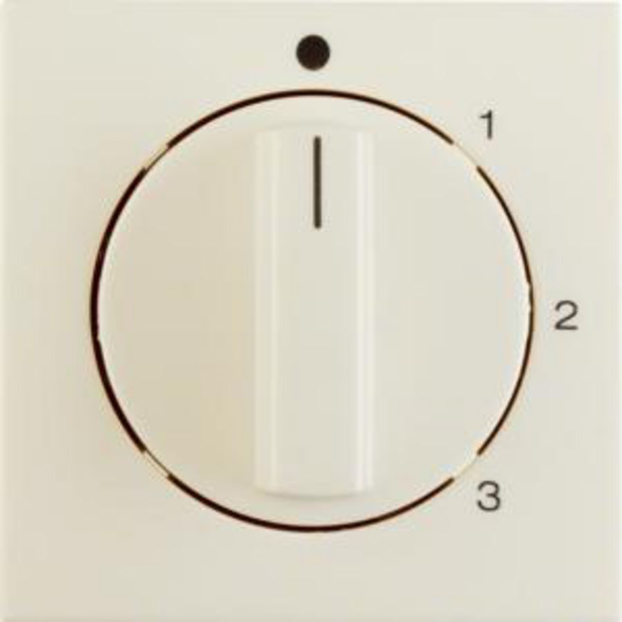 Afdek. draaiknop 3-st. 0-stand berker S.1/B.3/B.7 wit glans
