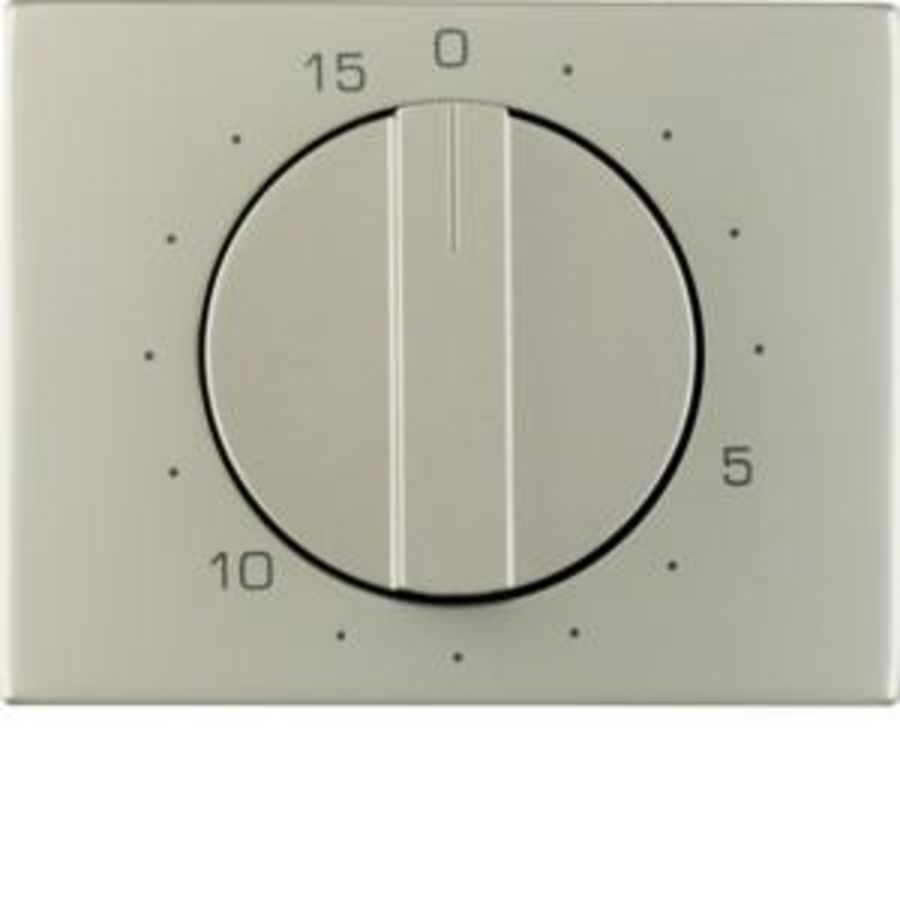 Afdek. mech. tijdschakelklok 15 min berker K.1/K.5 edelstaal