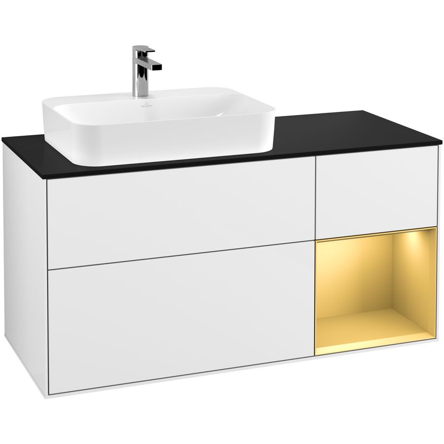 Wastafelonderkast Finion 1200x603x501mm G.White.L F402HFGF
