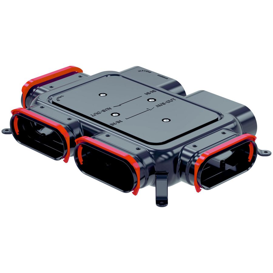 Verdeelunit ComfoCube  Flat 51 2xCK150 - 4xFlat 51 RLC