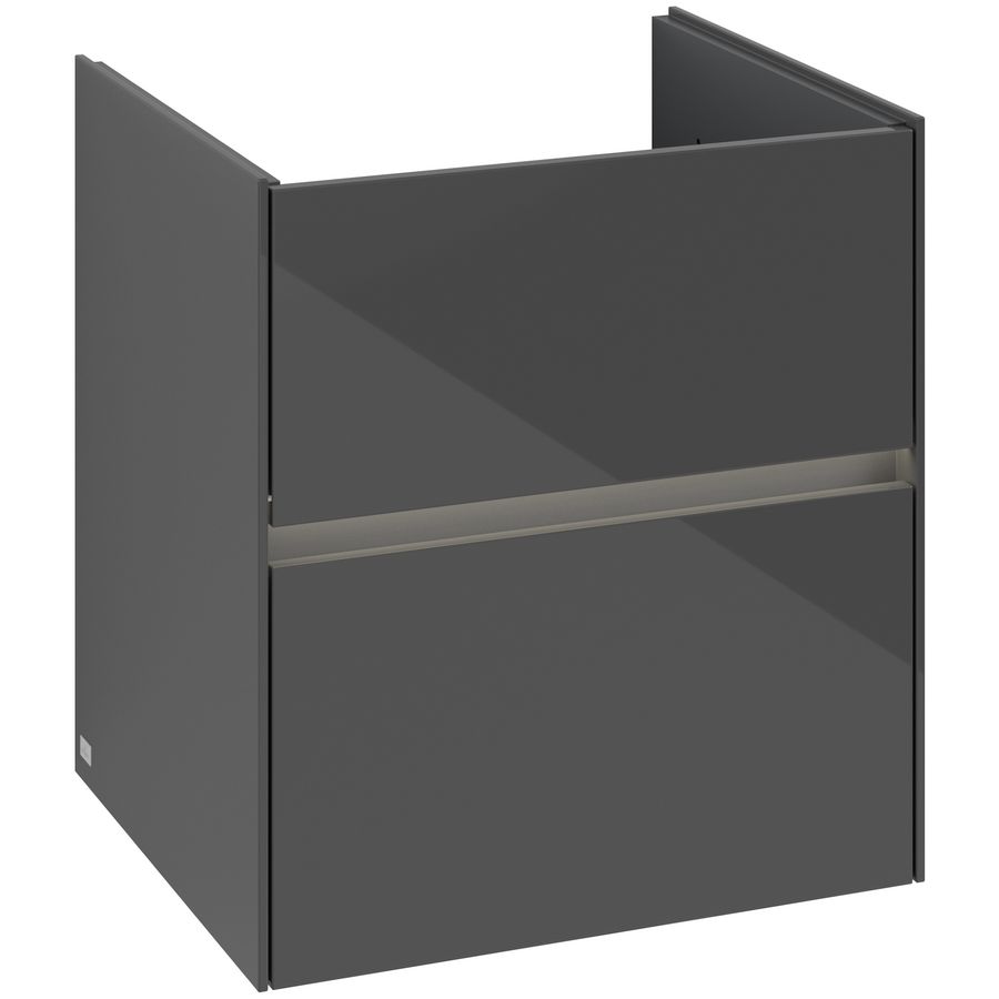 Wastafelonderkast Collaro 561x610x480mm Glossy Grey C142B0FP